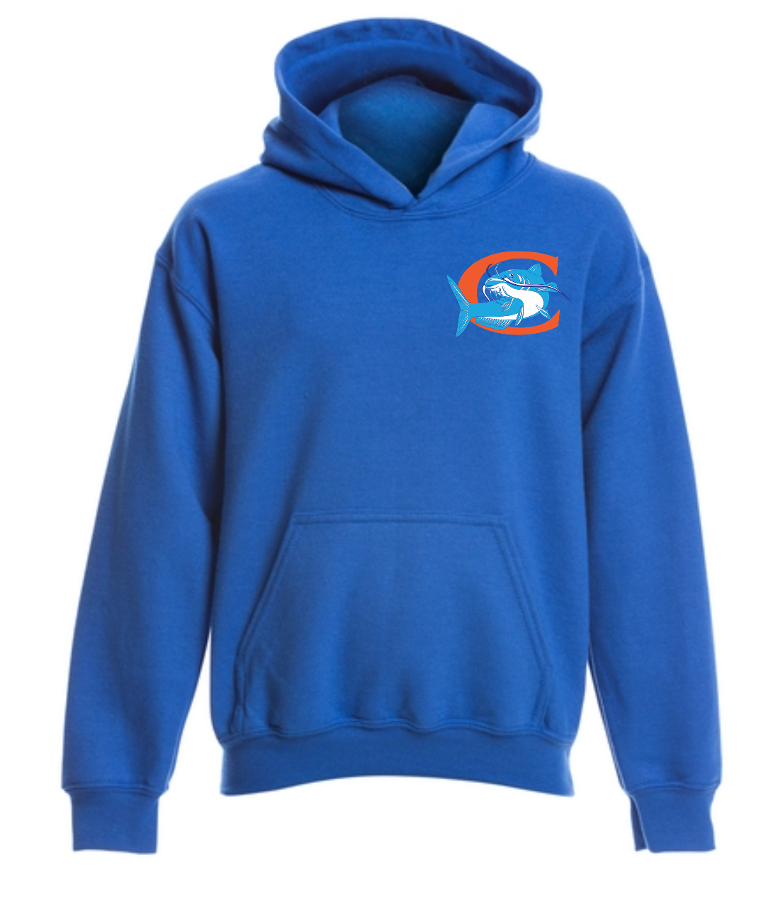 Catfish Youth Hooded Sweatshirt (Royal 2) - Gildan Youth Heavy Blend Hooded Sweatshirt