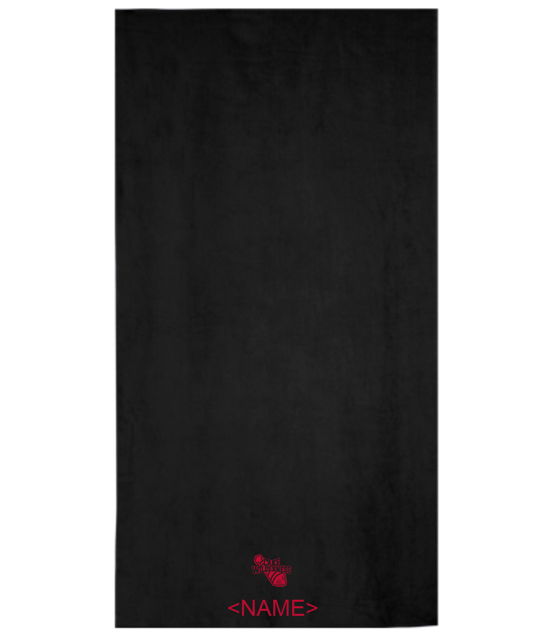 Black custom towel LW - Royal Comfort Terry Velour Beach Towel 32" X 64"