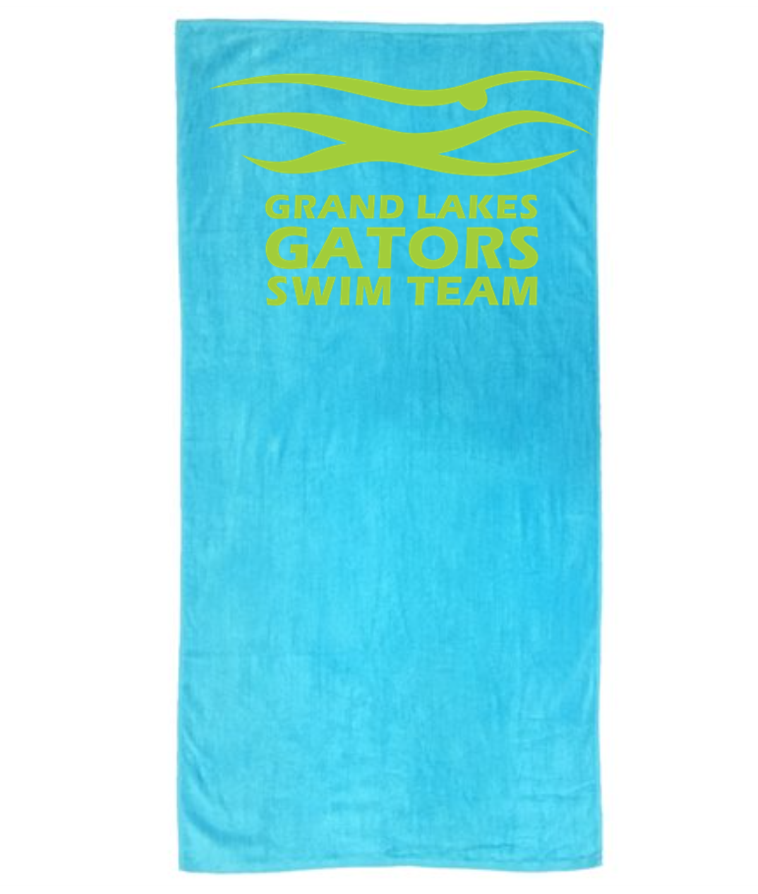 Grand Lakes Gators Towel - Royal Comfort Terry Velour Beach Towel 32" X 64"