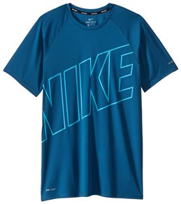 nike men's hydroguard upf 40 sun protection swim rash guard