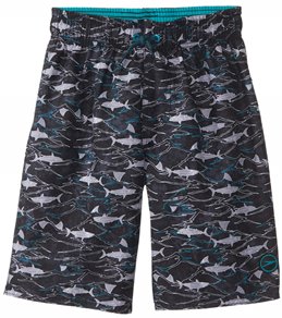 Nike boys 8 20 linen split volley shorts navy blue