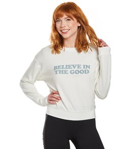 spiritual gangster stripe malibu crew neck