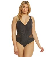 lauren ralph lauren plus size ikat mesh layer convertible one piece swimsui