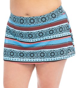 patterned swim skirt