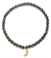 Satya Jewelry Black Onyx Crescent Moon Beaded Bracelet
