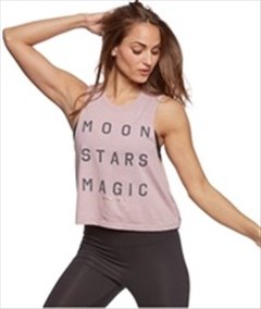 Spiritual Gangster Moon Stars Magic Yoga Crop Tank Top