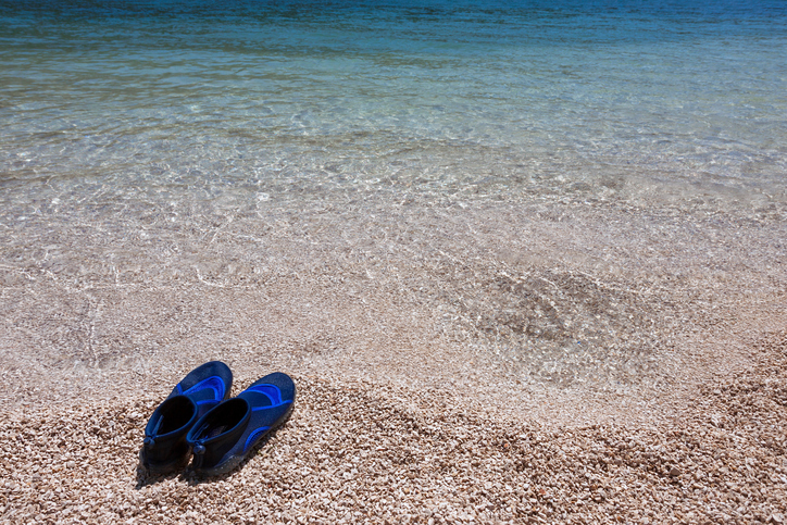 Swimming with hot sale water shoes