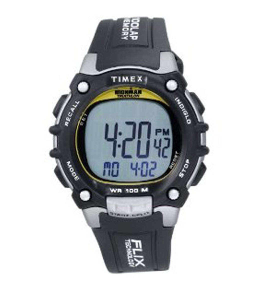 Timex Ironman Classic 100 Lap Watch - Full Size Black Rubber - Swimoutlet.com