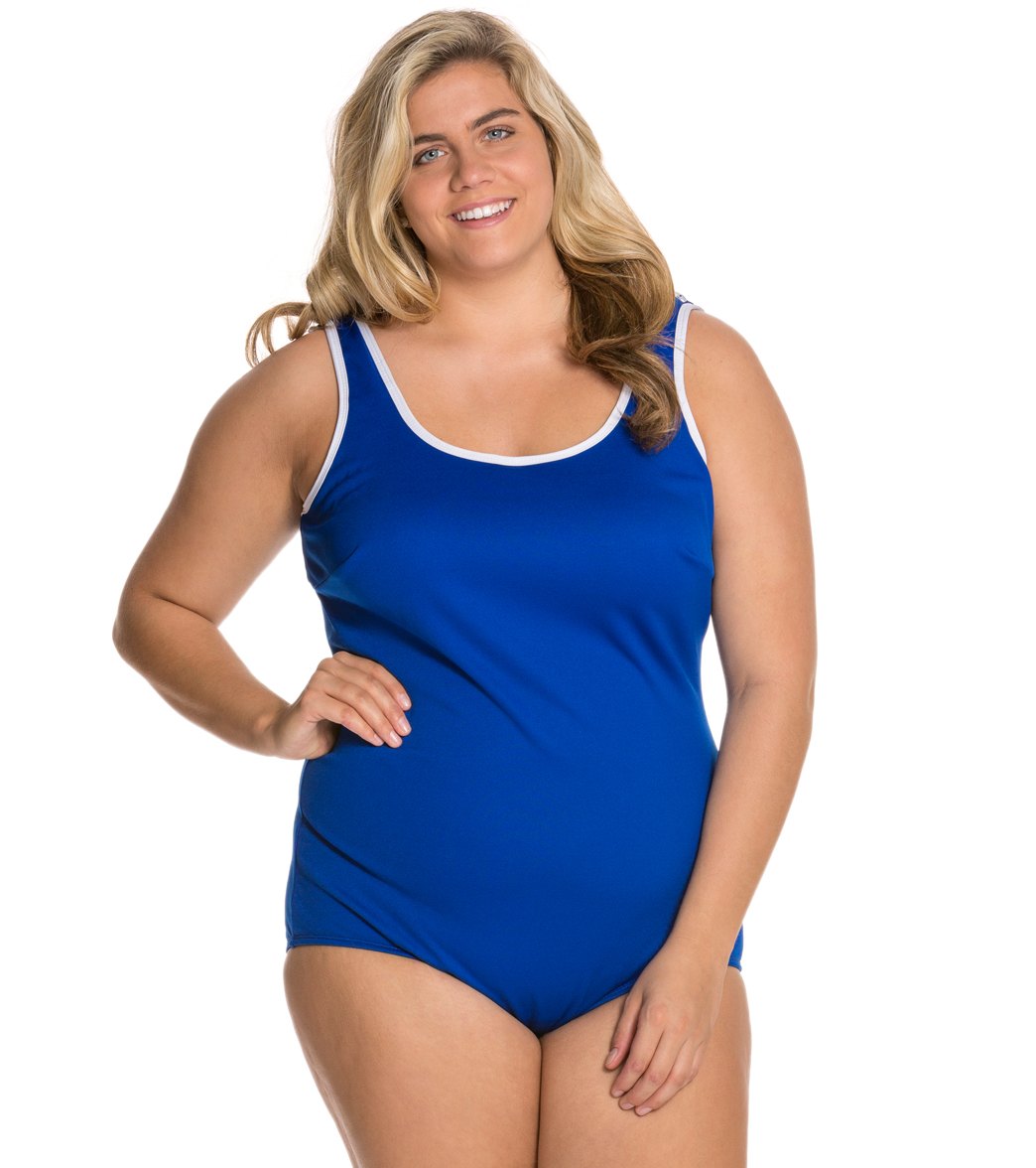 Tuffy Plus Chlorine Resistant Active Tank One Piece Swimsuit