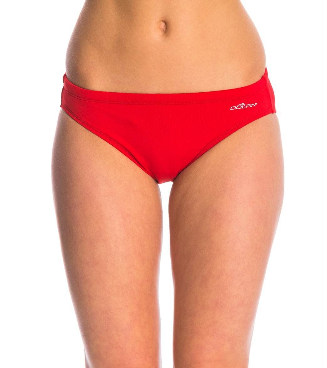 Dolfin Lifeguard Bikini Bottom Swimsuit - Red X-Small Polyester - Swimoutlet.com