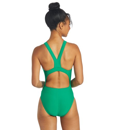 Sporti Solid Wide Strap One Piece Swimsuit At 5259