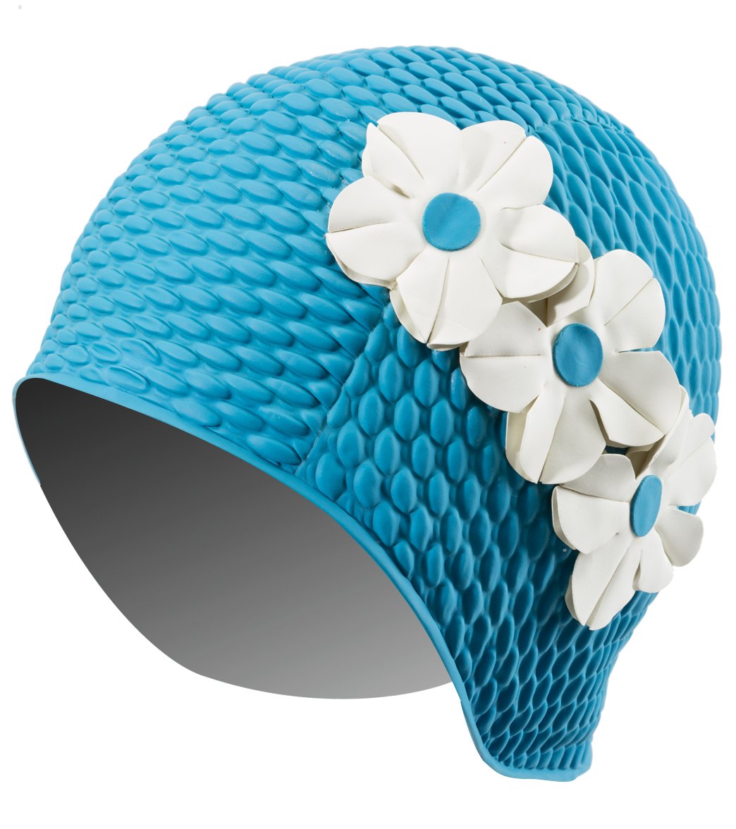 speedo flower swim cap