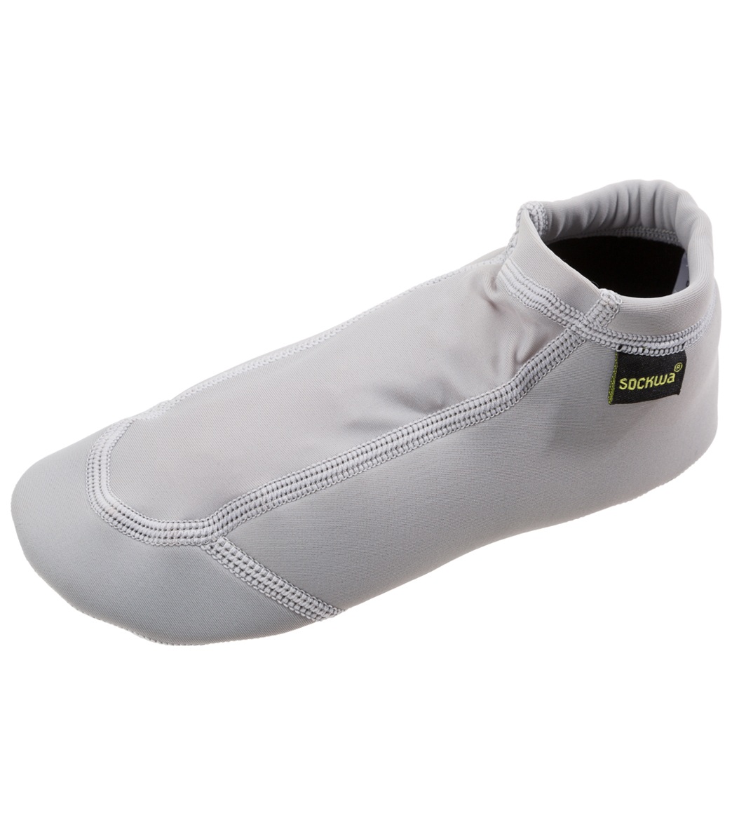 Sockwa Water Shoes Playa Lo Aqua Socks - Grey W7/M6 Neoprene/Nylon - Swimoutlet.com