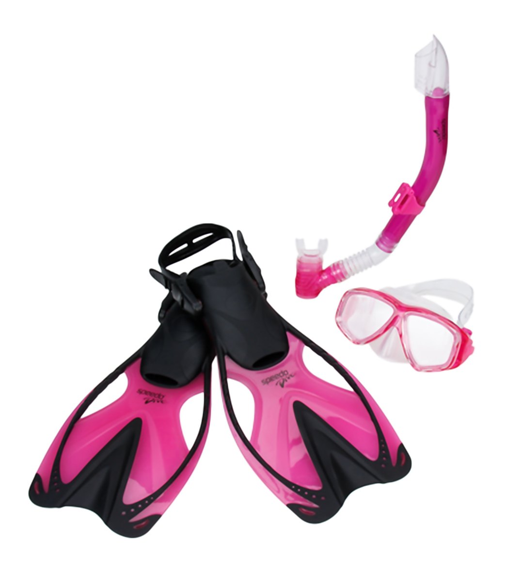 Speedo Junior Adventure Mask, Snorkel and Fin Set at