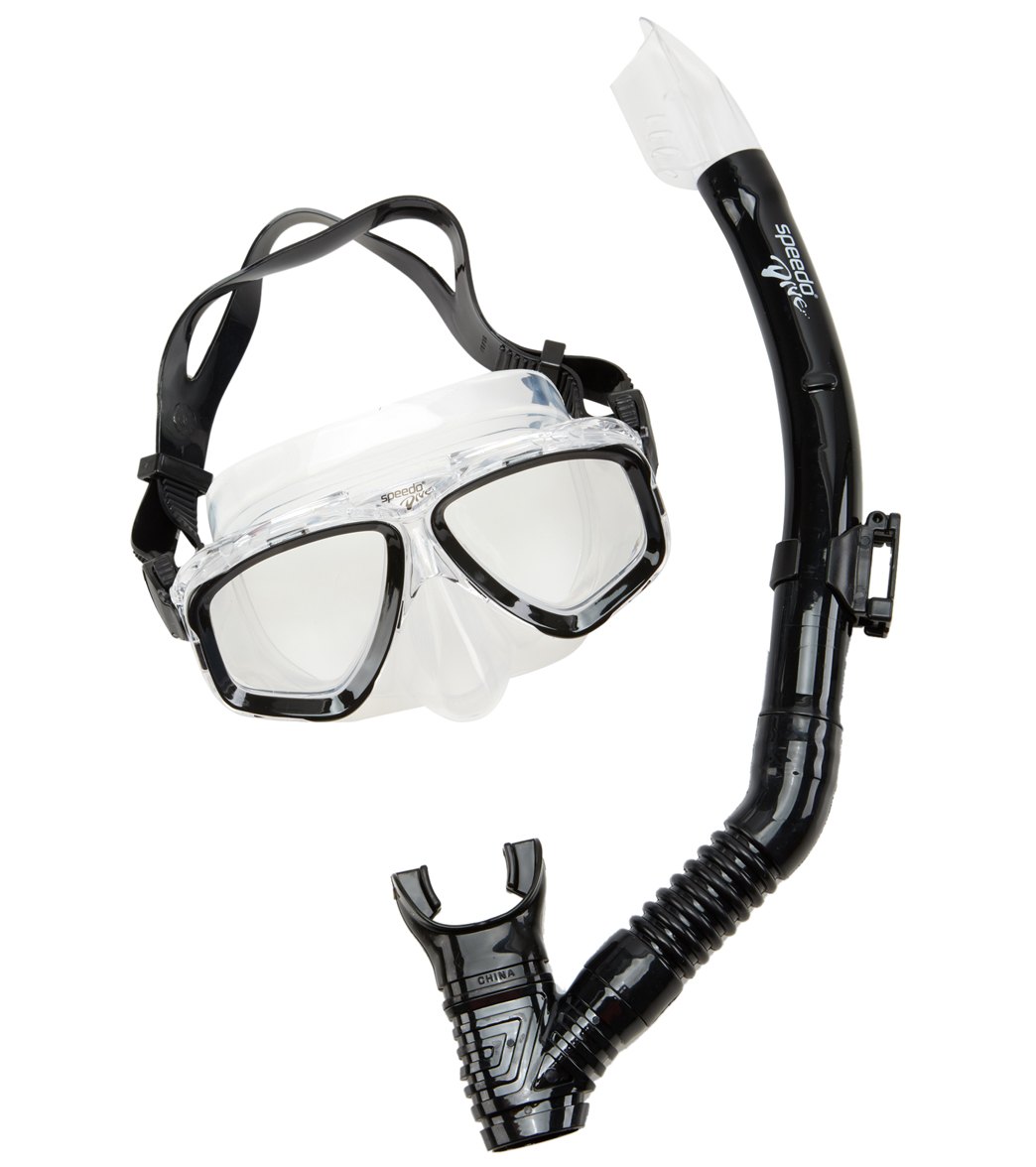 Speedo Adult Adventure Mask Set - Black/Black - Swimoutlet.com