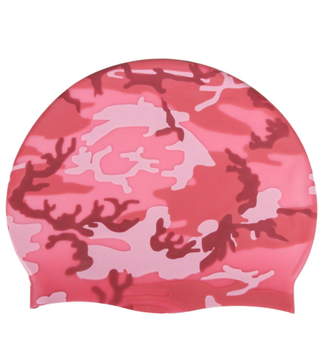 Sporti Modern Camo Silicone Swim Cap at SwimOutlet.com