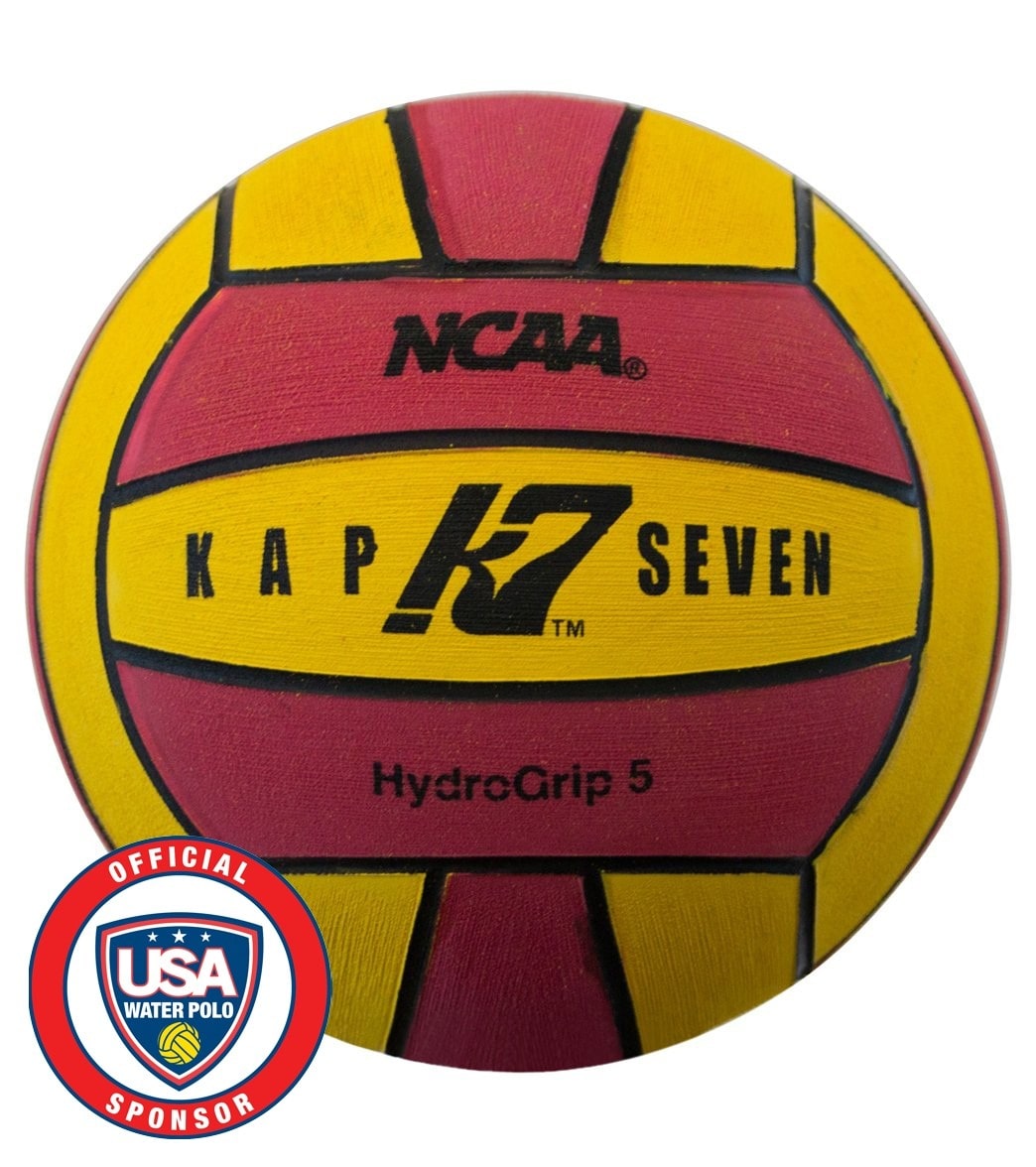 Kap7 Men's Size 5 Hydrogrip Water Polo Ball Ncaa Cwpa - Yellow/Red - Swimoutlet.com