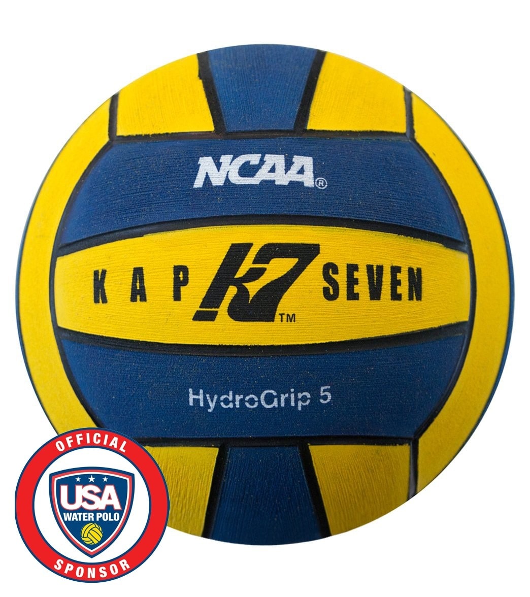 Kap7 Men's Size 5 Hydrogrip Water Polo Ball Ncaa Cwpa - Yellow/Navy - Swimoutlet.com