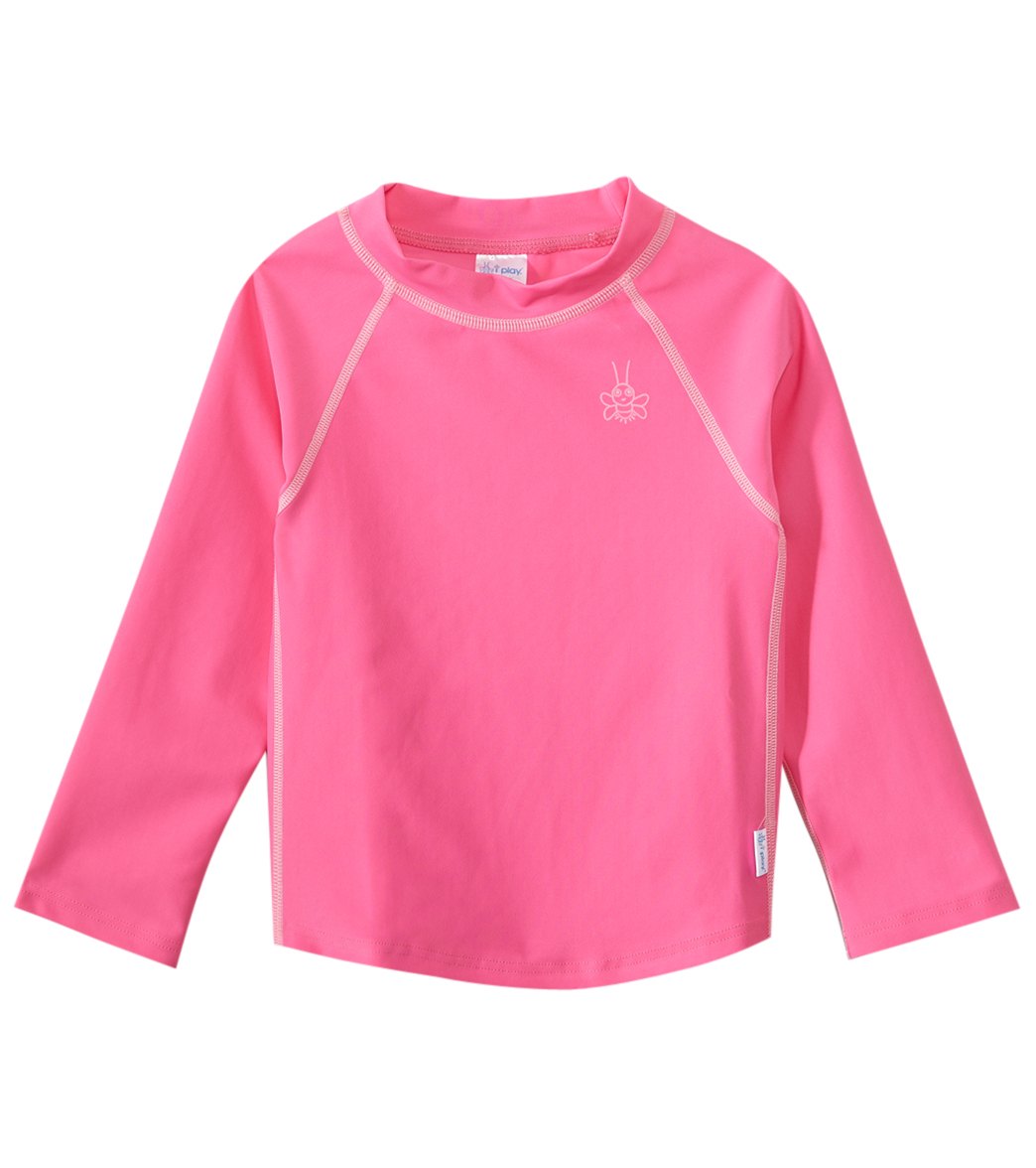 I Play. By Green Sprouts Long Sleeve Rashguard Baby - Hot Pink 12 Months Lycra® - Swimoutlet.com