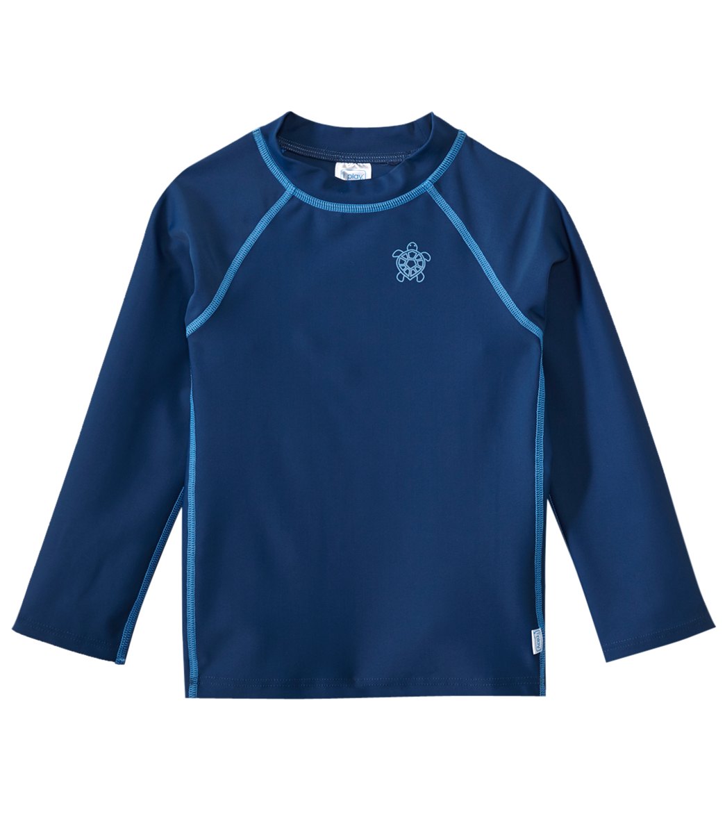I Play. By Green Sprouts Long Sleeve Rashguard Baby - Navy 24 Months Lycra® - Swimoutlet.com