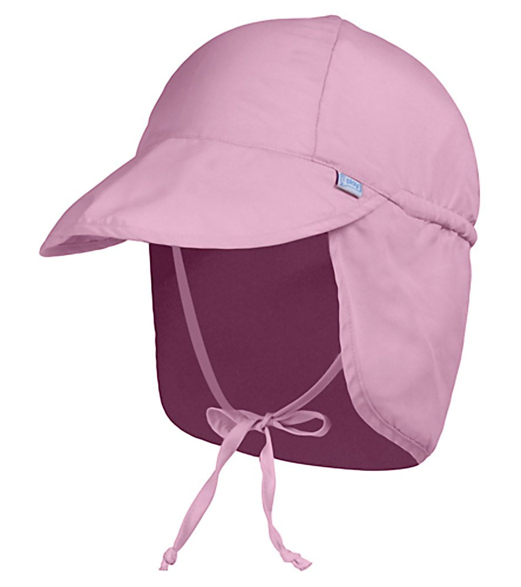 I Play. By Green Sprouts Solid Flap Sun Protection Hat Baby - Light Pink 2-4 Yrs Polyester - Swimoutlet.com