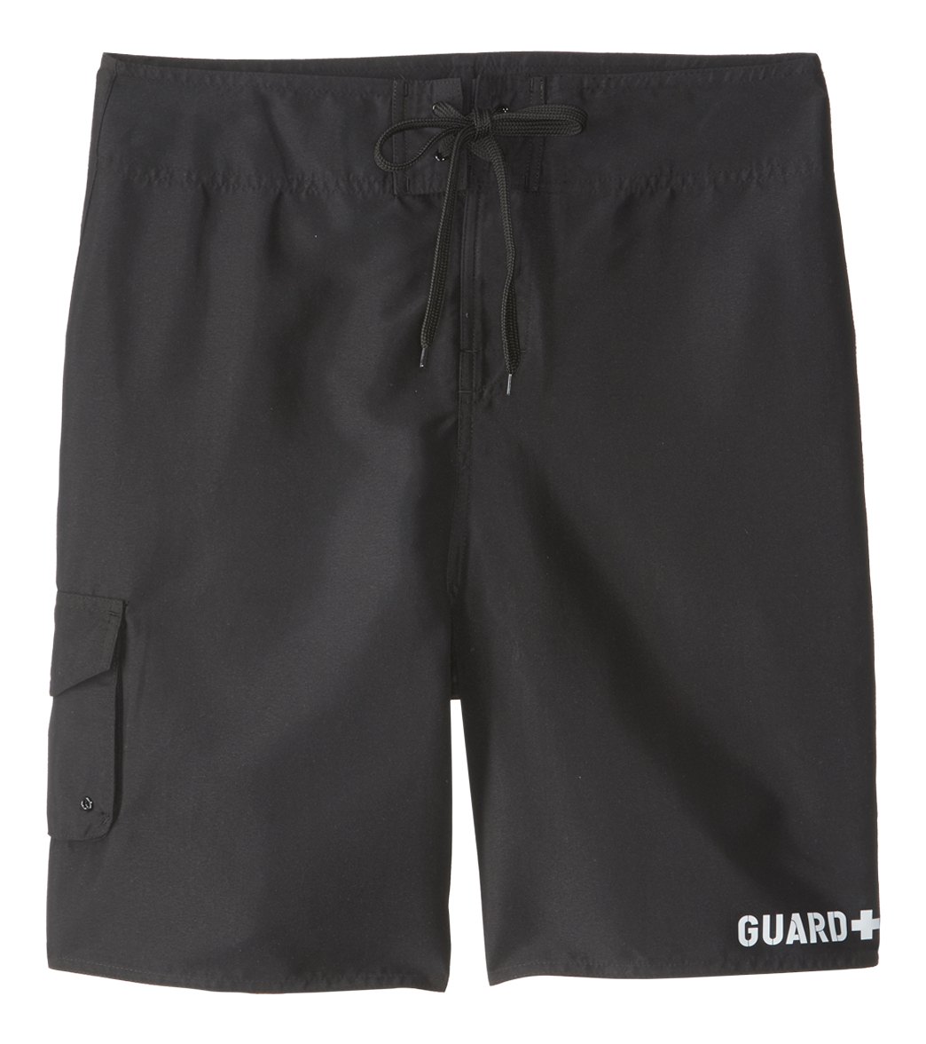 Sporti Guard Men's Essential Board Short - Black 32 Polyester - Swimoutlet.com