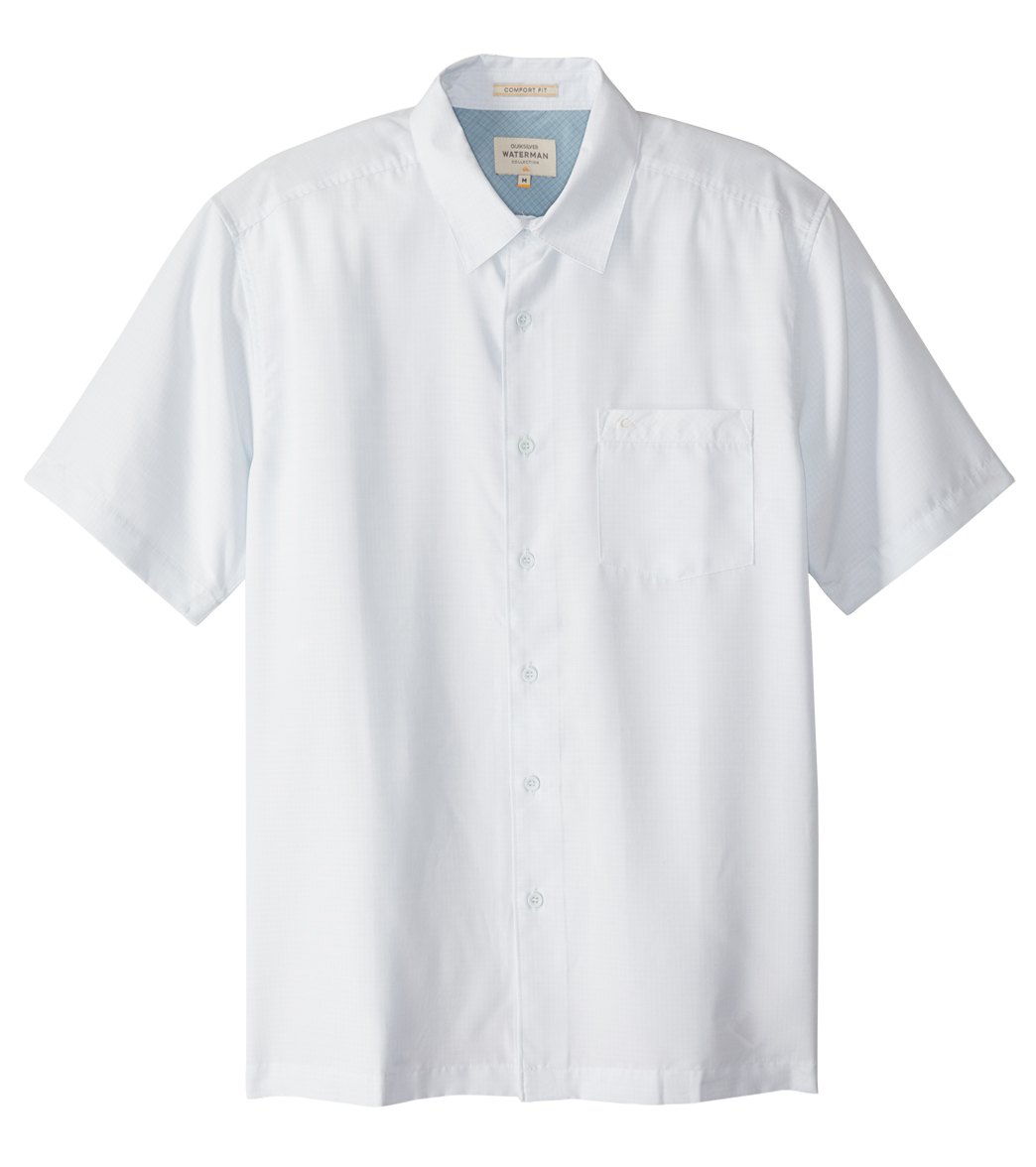 Quiksilver Waterman's Centinela 4 Short Sleeve Shirt - Plein Air Small Polyester - Swimoutlet.com