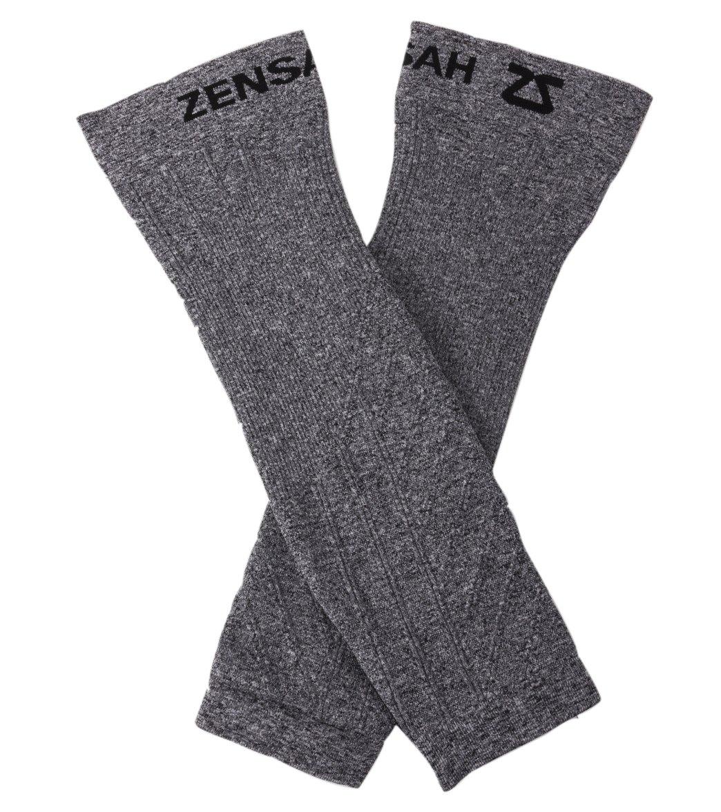 Zensah Compression Leg Sleeves Pair - Heather Grey X-Small/Small - Swimoutlet.com