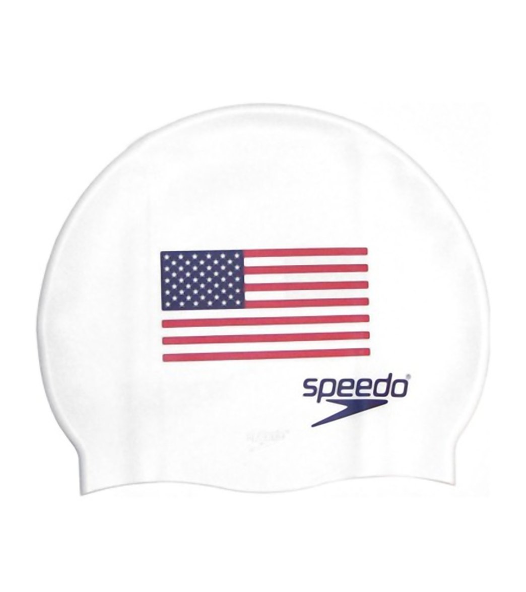 Speedo USA Flag Latex Swim Cap at