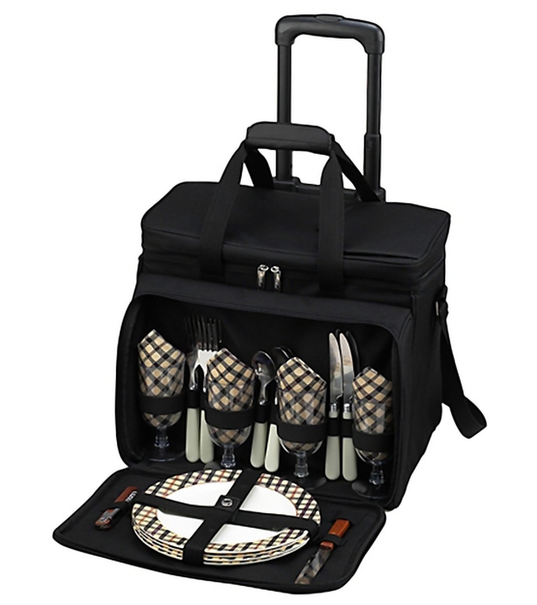 Picnic at Ascot London Picnic Cooler For Four On Wheels at Free Shipping