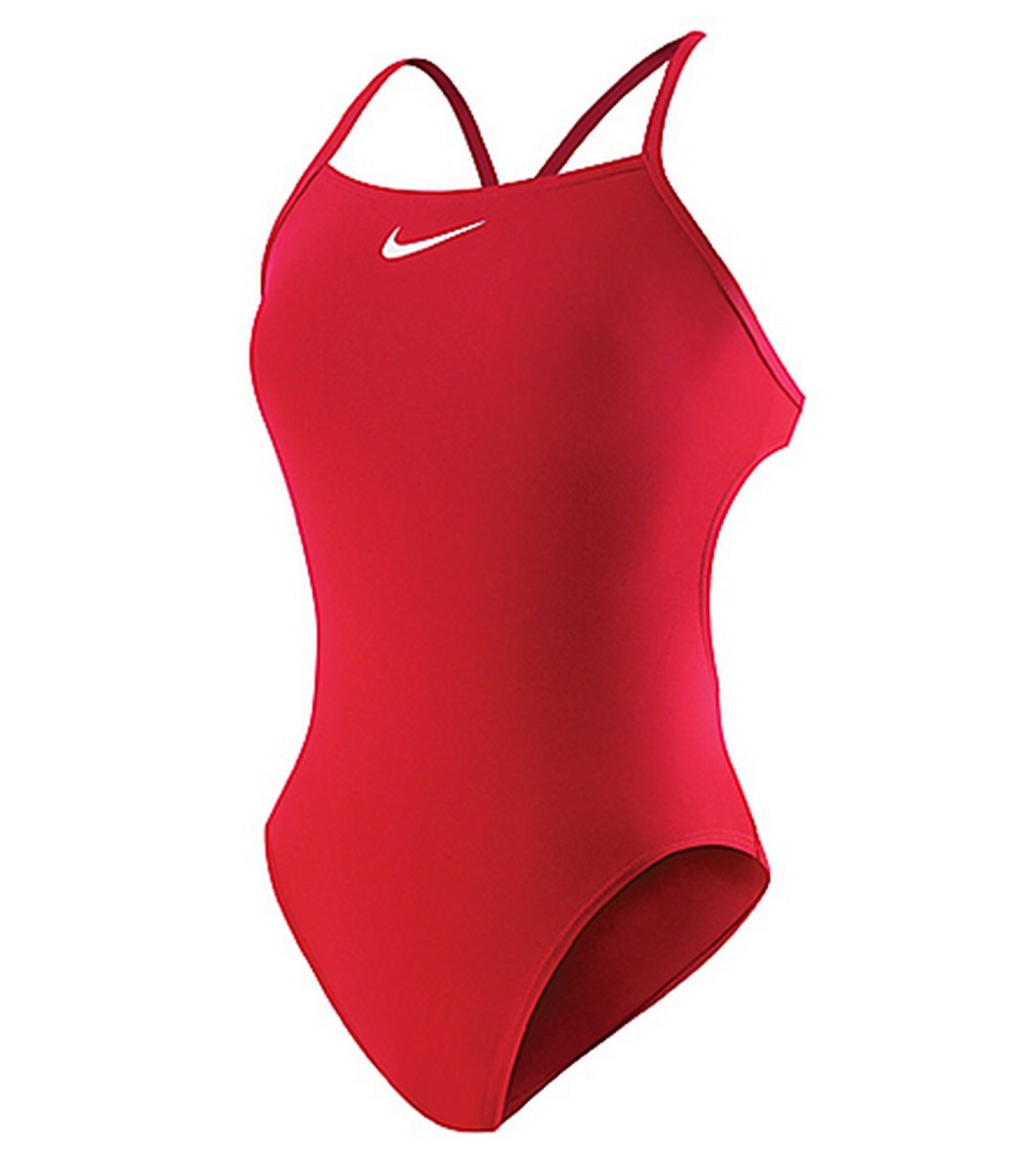 Nike Swim Polyester Cut-Out Tank Center Logo at SwimOutlet.com - Free ...