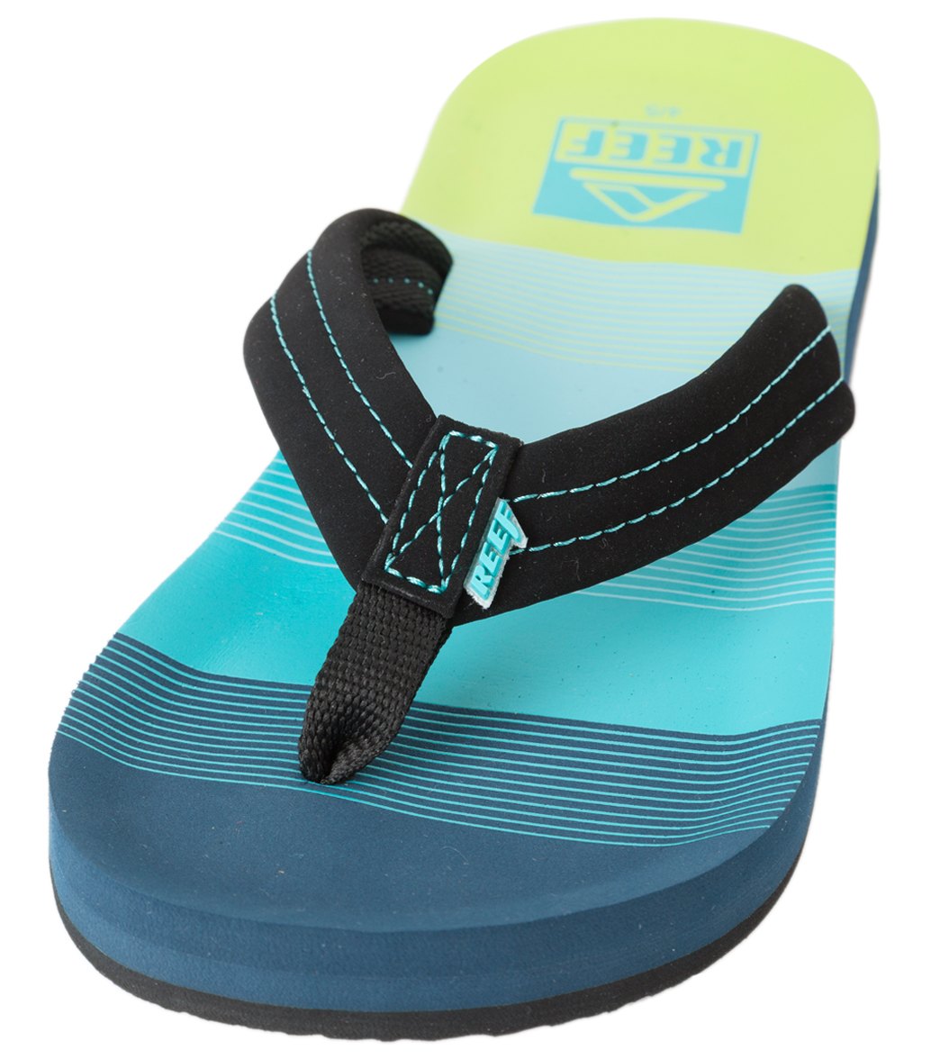 Reef Boys' Ahi Sandals - Aqua/Green 5/6 Eva/Foam/Polyester - Swimoutlet.com