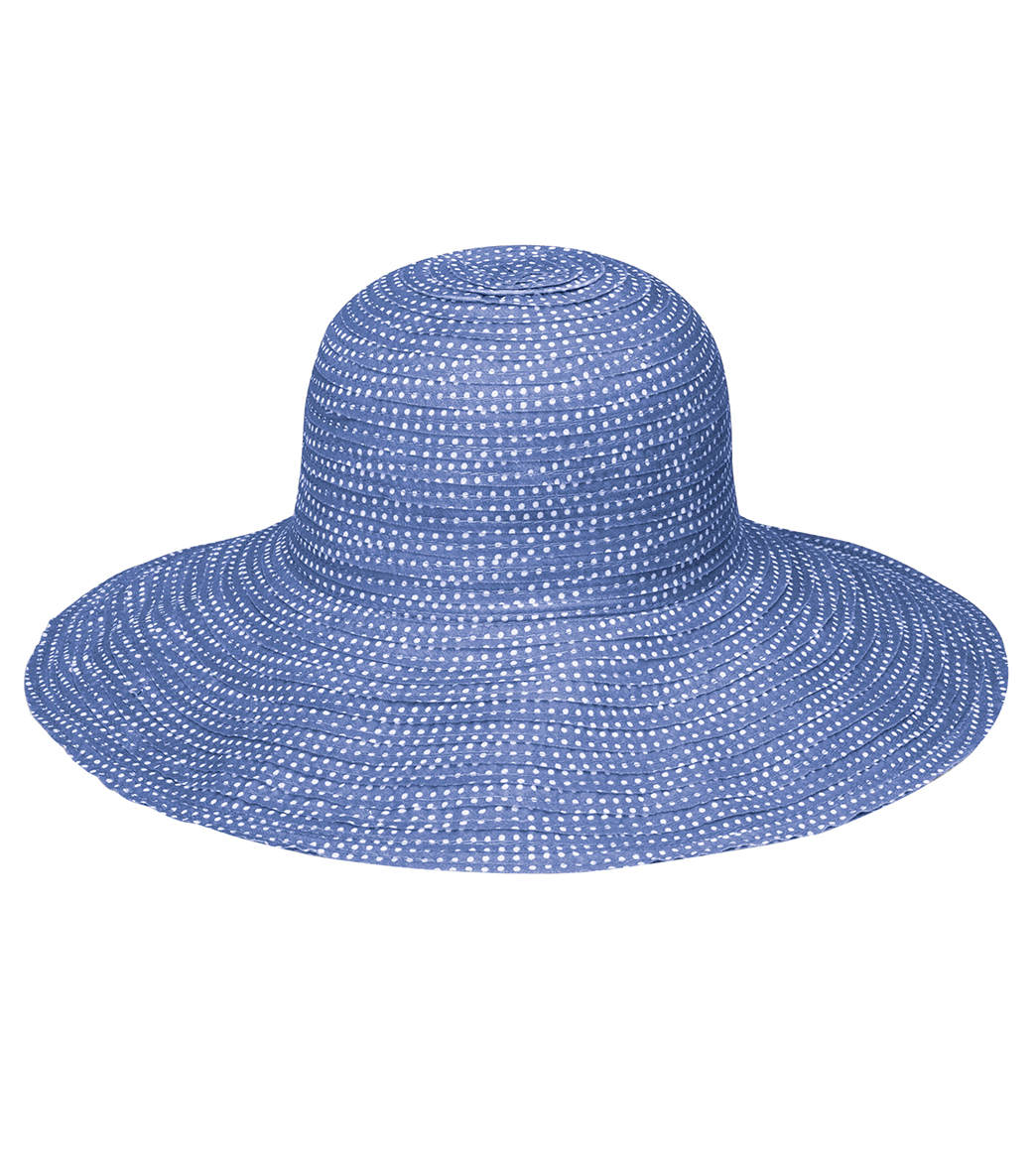 Wallaroo Women's Scrunchie Hat - Hydrangea/White Polyester - Swimoutlet.com