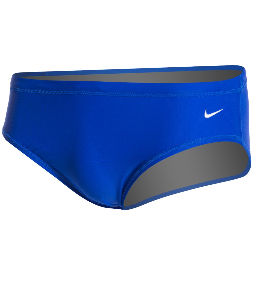 Nike Swim Nylon Core Solids Brief Swimsuit at SwimOutlet.com