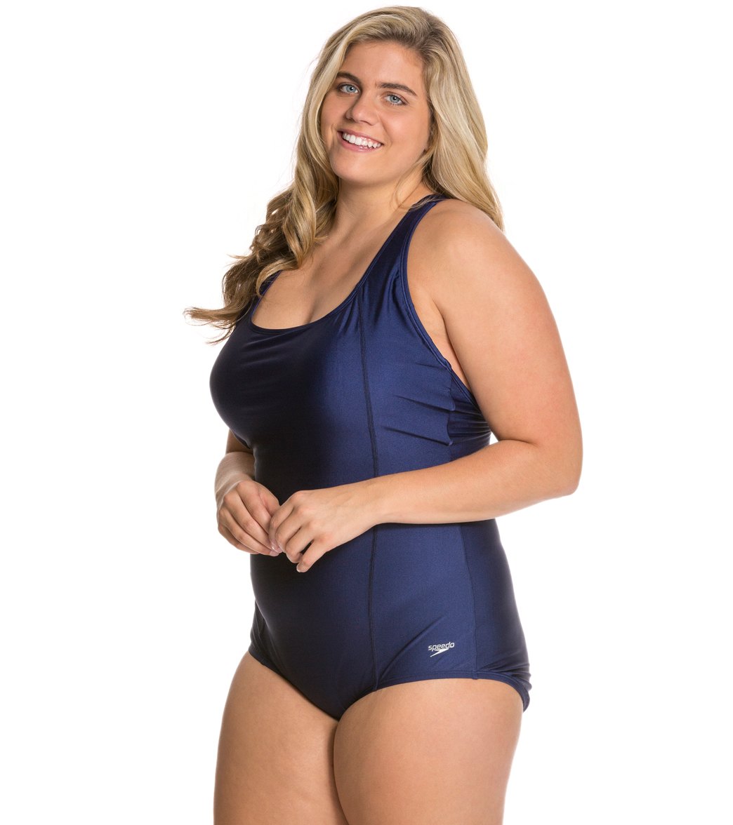 Speedo Conservative Ultraback Plus Size Chlorine Resistant One Piece