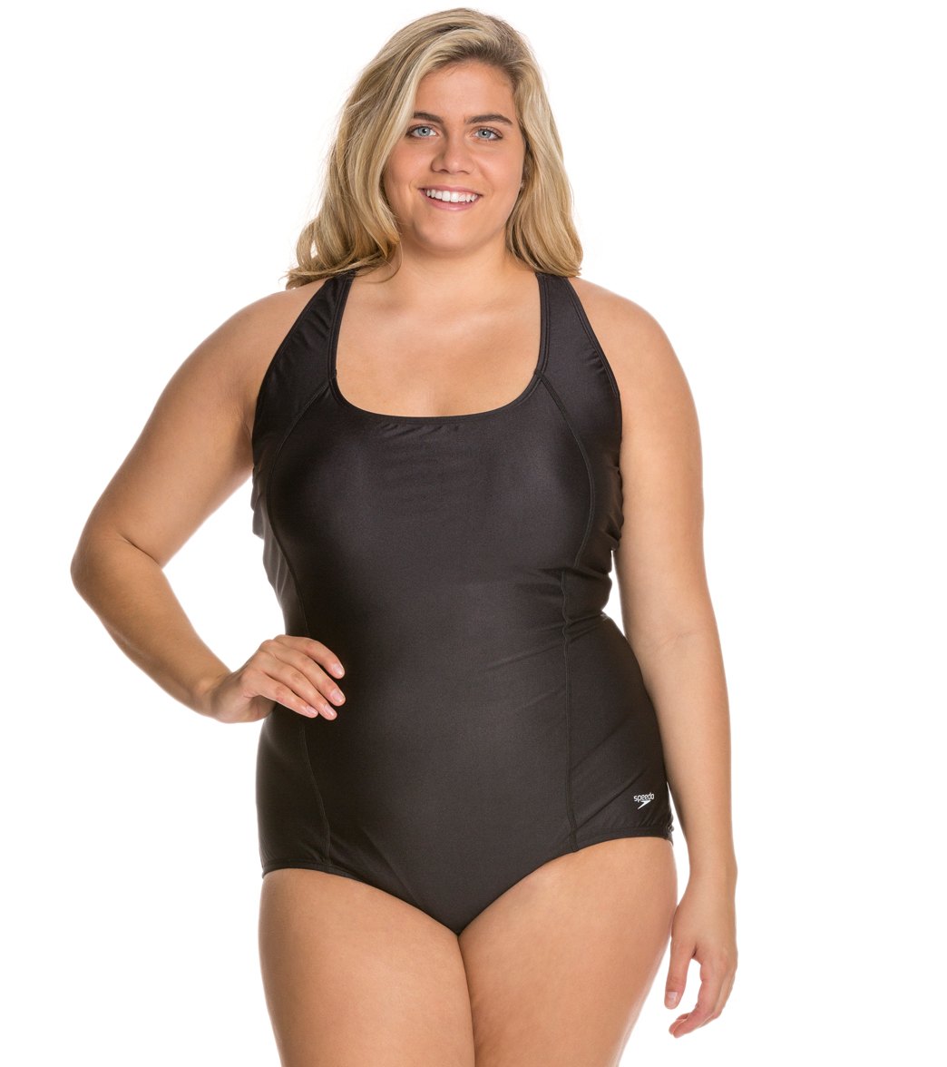 women's plus size chlorine resistant swimwear