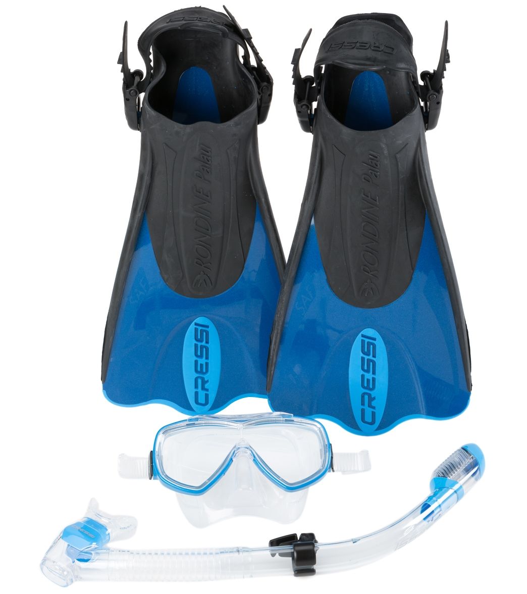 Cressi Palau Mask Snorkel Fin Set with Gear Bag at Free Shipping
