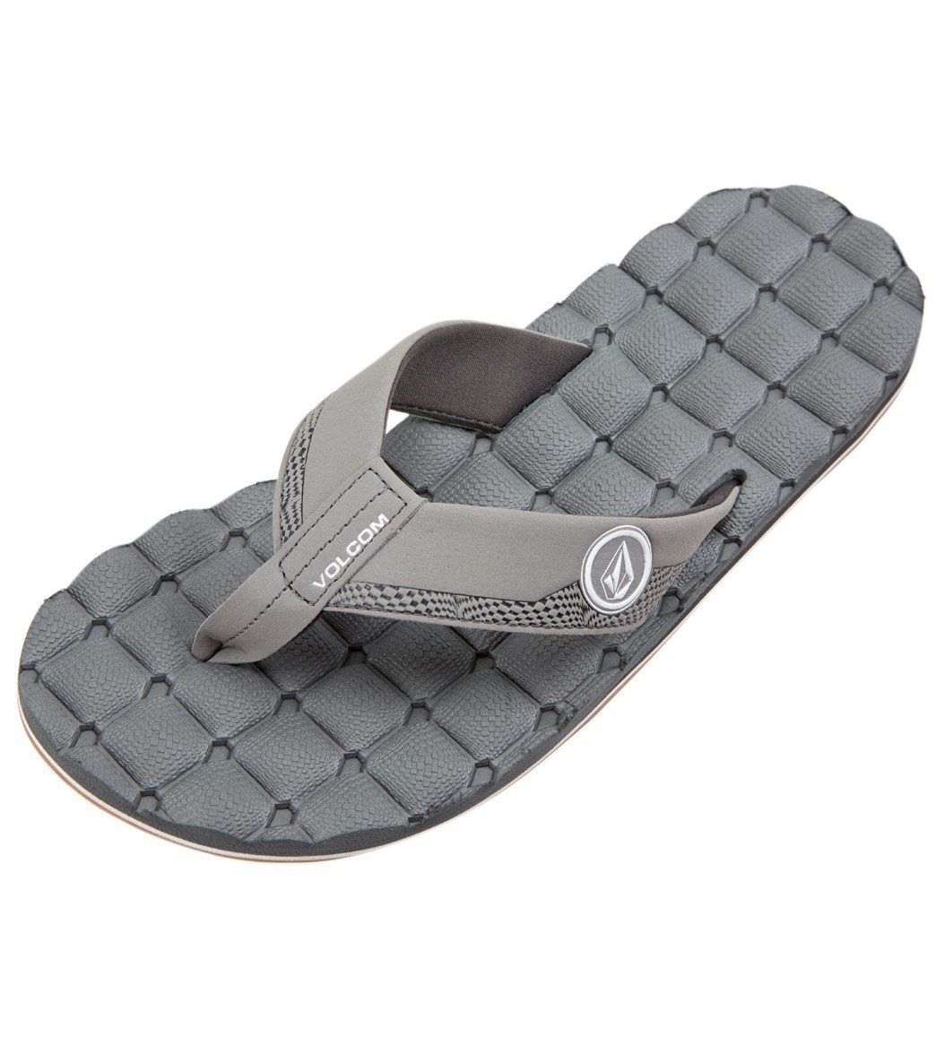 Volcom Men's Recliner Flip Flop - Light Grey 8 - Swimoutlet.com