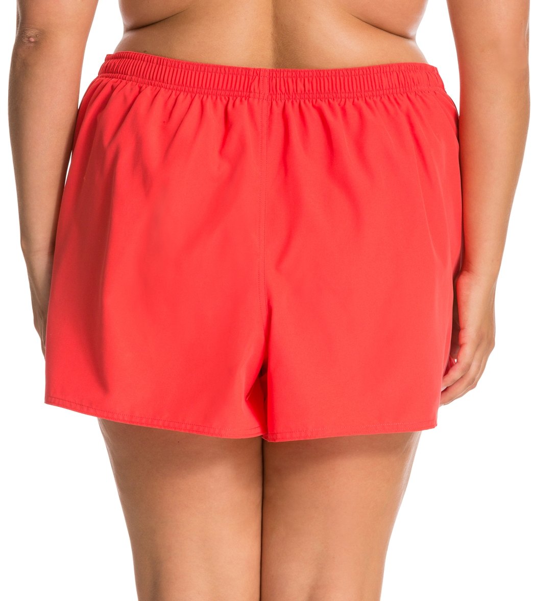 Maxine Women's Plus Size Solid Woven Boardshort at