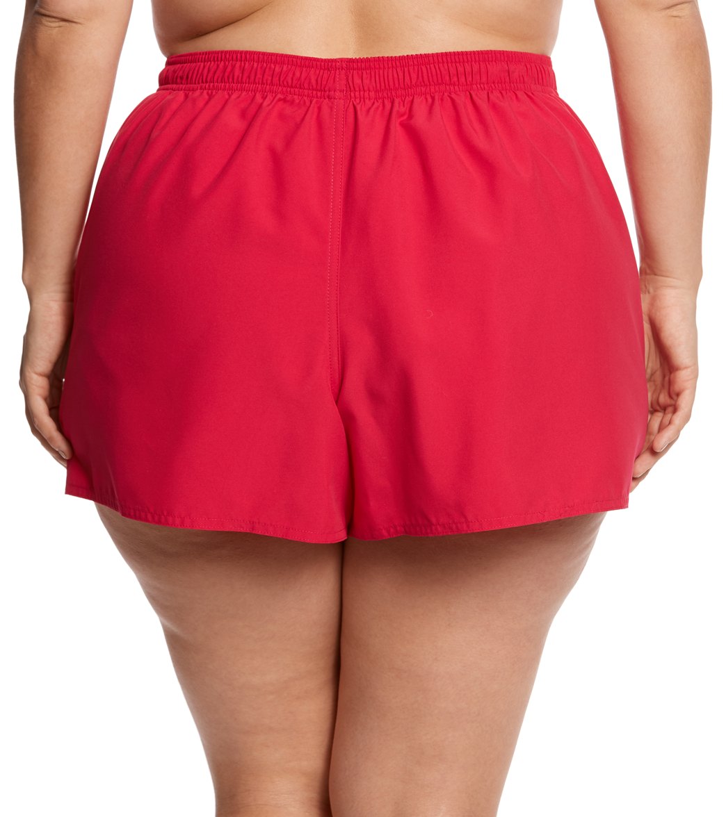 Maxine Women's Plus Size Solid Woven Boardshort at SwimOutlet.com