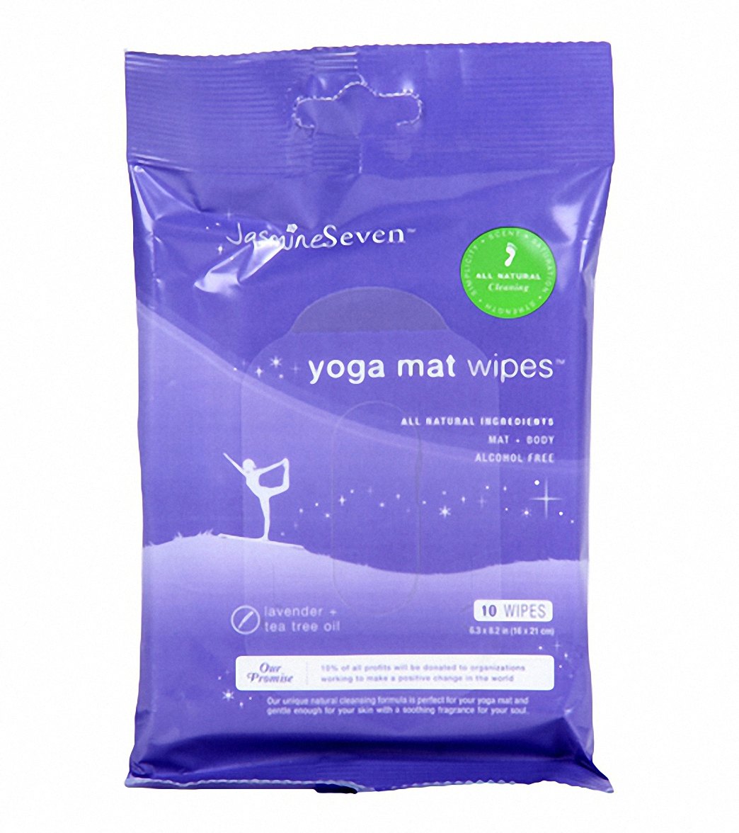 Jasmine Seven Yoga Mat Cleaner Wipes 10 Wipes at
