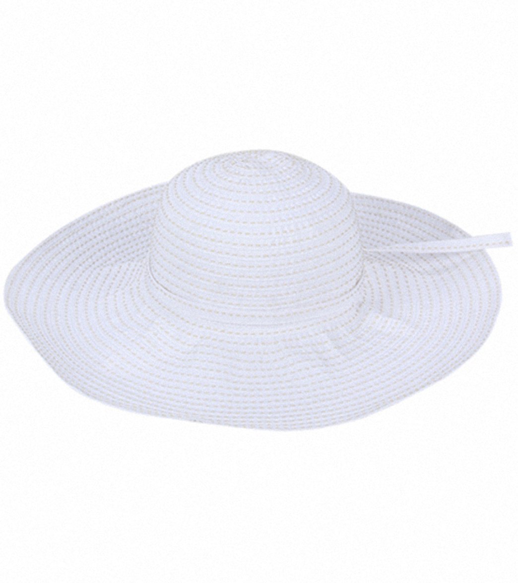 Sun N Sand Tuscany Ribbon W/ White Stitching Sun Hat - - Swimoutlet.com