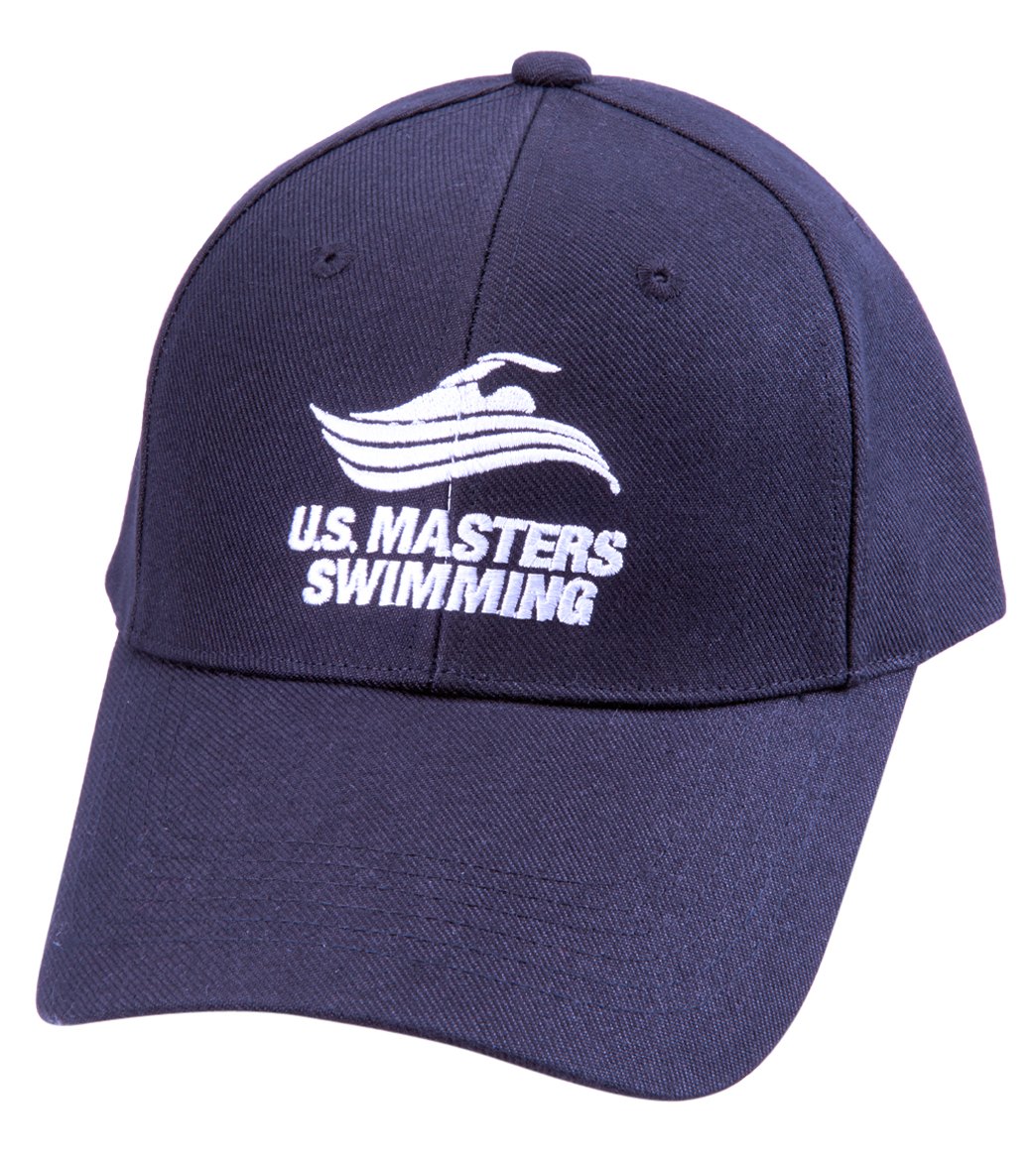 U.s. Masters Swimming Usms Twill Cap - Navy Cotton - Swimoutlet.com