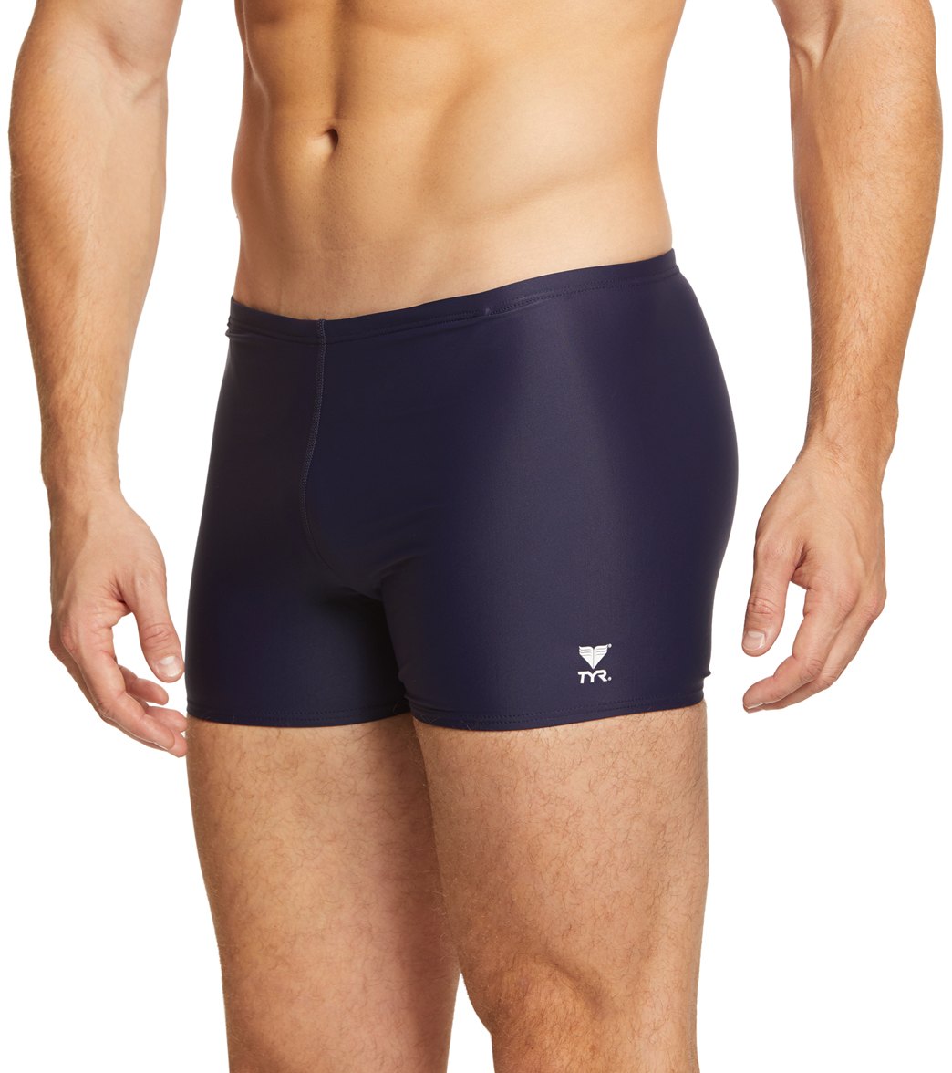 TYR Men's Eco Square Leg Swimsuit - Navy 32 Lycra®/Nylon/Polyester - Swimoutlet.com