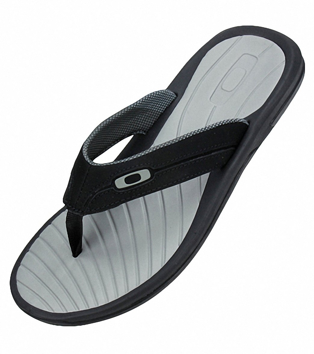 white oakley flip flops