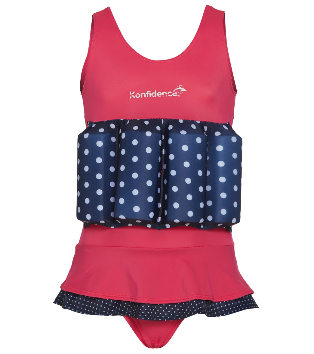 Konfidence Floatsuit Baby - Pink Polka Skirt 1-2 Years - Swimoutlet.com