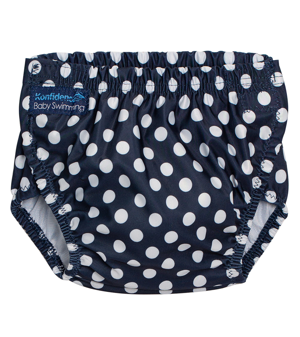 Konfidence Designer Adjustable Swim Diaper Baby - Polka Dot Cotton - Swimoutlet.com