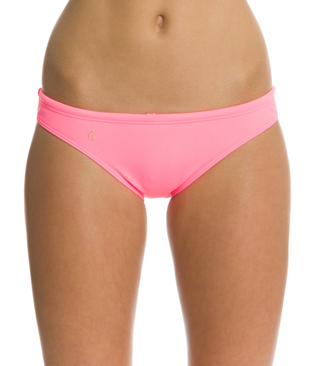 Lo Swim Original Training Bikini Swimsuit Bottom - Neon Papaya Large Polyester/Pbt - Swimoutlet.com