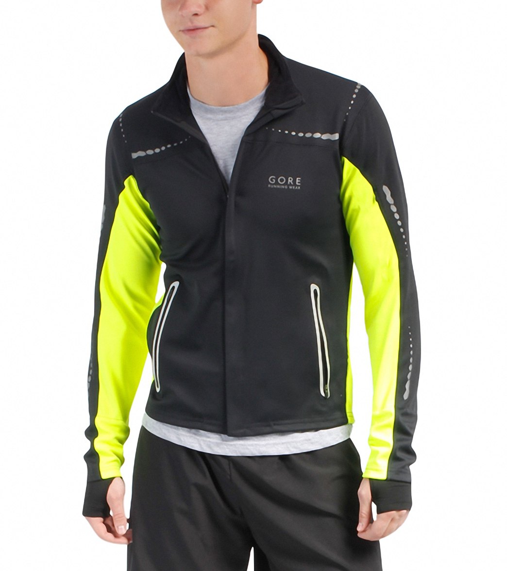 Gore Men's Mythos So Running Jacket - Neon Yellow / Black Xxl Polyester - Swimoutlet.com