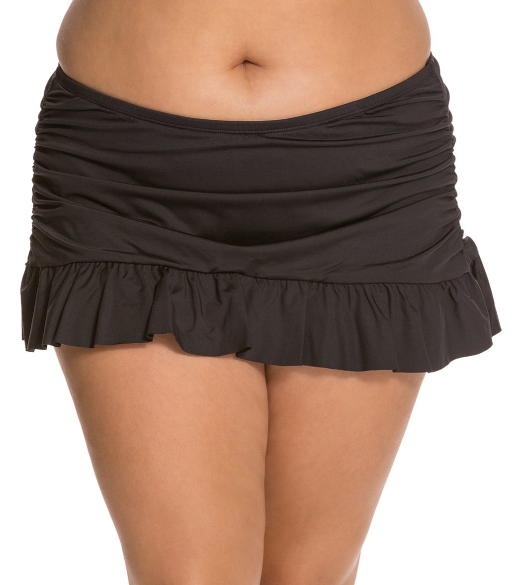 kenneth cole ruffle swim skirt